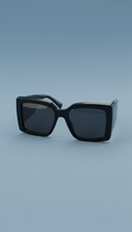 Jet black oversized sunglasses