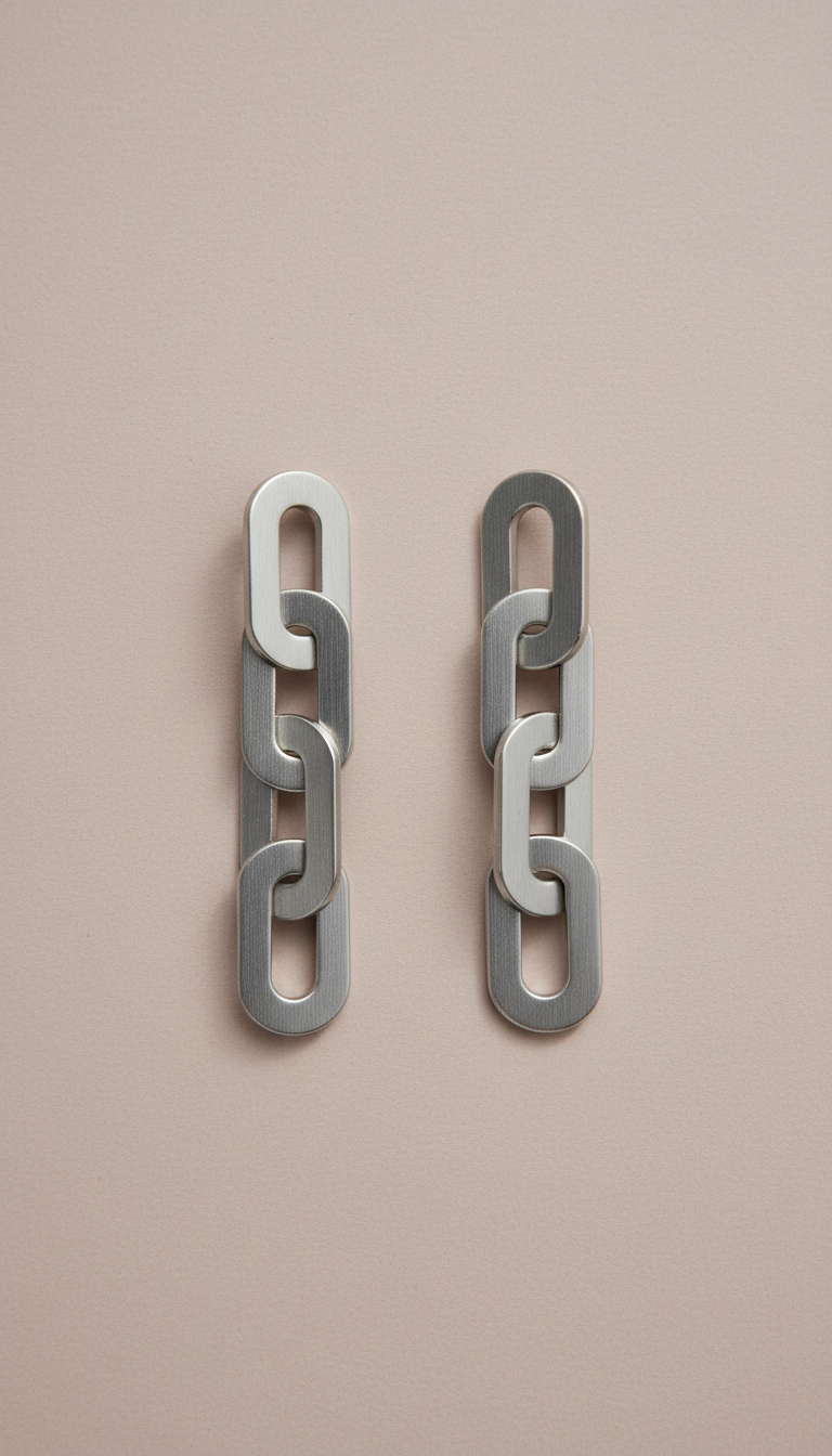Urban Silver Chain-Link Earrings