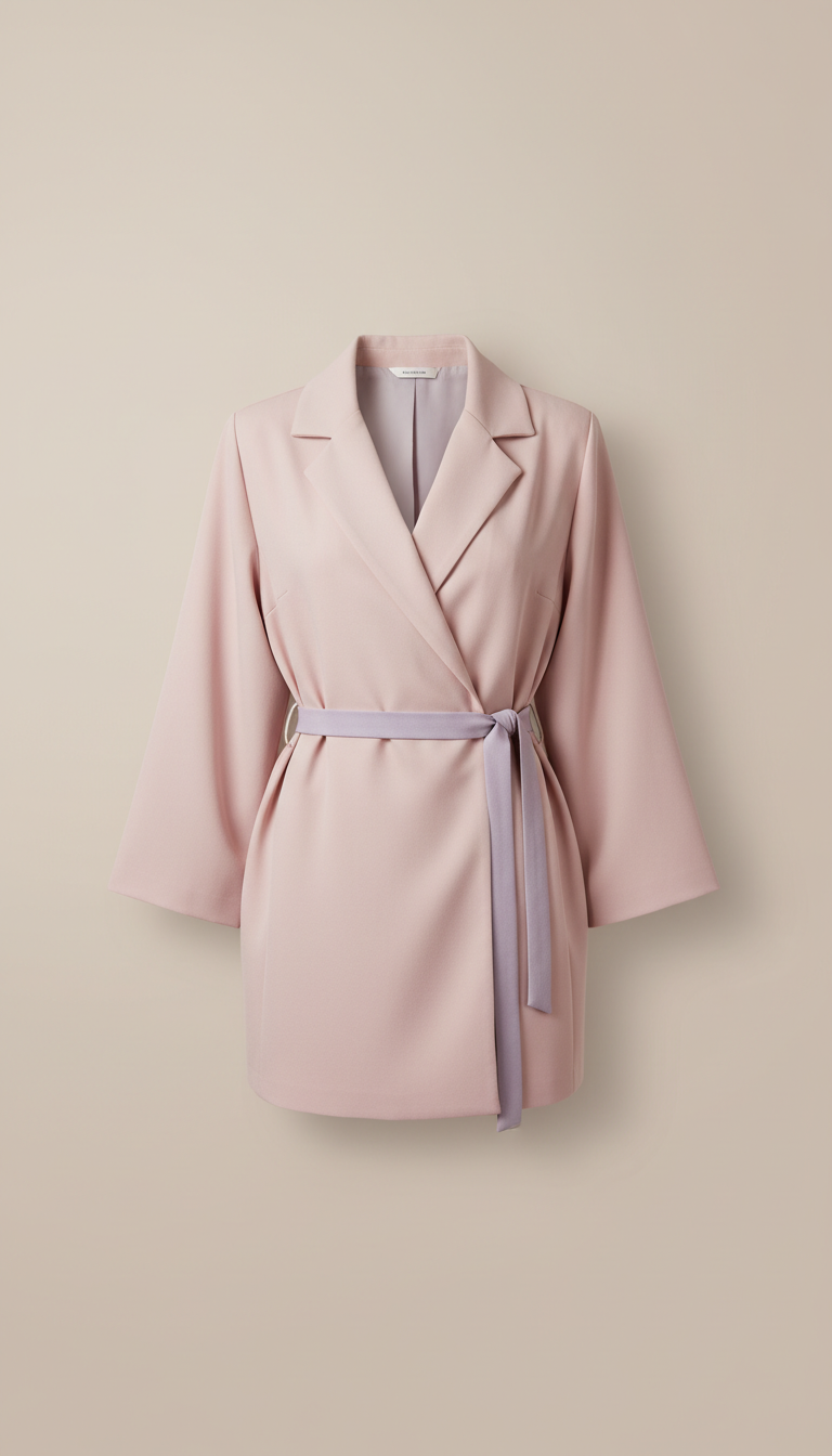 Blushed Petal Wrap Blazer
