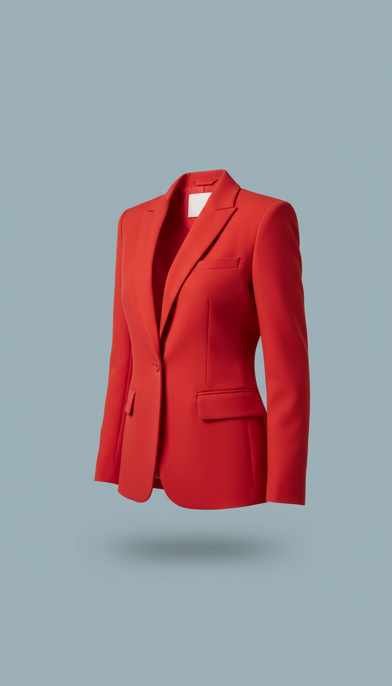 Poppy red structured blazer